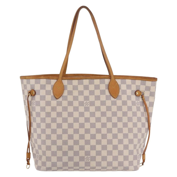 LOUIS VUITTON Damier Azur Neverfull MM Tote Bag N41605 LV Auth 205971A