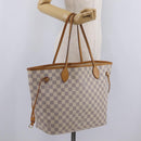 LOUIS VUITTON Damier Azur Neverfull MM Tote Bag N41605 LV Auth 205971A-33