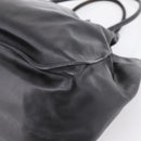 PRADA Tote Bag Leather Black Silver Auth 205973M-12