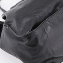 PRADA Tote Bag Leather Black Silver Auth 205973M-13