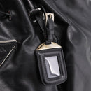 PRADA Tote Bag Leather Black Silver Auth 205973M-15