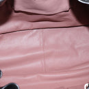 PRADA Tote Bag Leather Black Silver Auth 205973M-17
