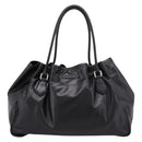 PRADA Tote Bag Leather Black Silver Auth 205973M-3