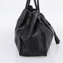 PRADA Tote Bag Leather Black Silver Auth 205973M-4