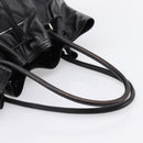 PRADA Tote Bag Leather Black Silver Auth 205973M-7