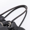PRADA Tote Bag Leather Black Silver Auth 205973M-8