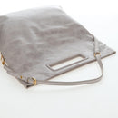 Miu Miu Shoulder Bag Vitellolux Gray Gold Auth 205975V-10