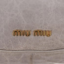 Miu Miu Shoulder Bag Vitellolux Gray Gold Auth 205975V-19