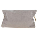 Miu Miu Shoulder Bag Vitellolux Gray Gold Auth 205975V-2