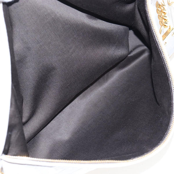 Miu Miu Shoulder Bag Vitellolux Gray Gold Auth 205975V