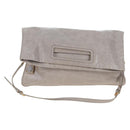Miu Miu Shoulder Bag Vitellolux Gray Gold Auth 205975V-3