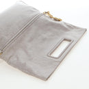 Miu Miu Shoulder Bag Vitellolux Gray Gold Auth 205975V-8