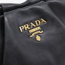PRADA Chain Shoulder Shoulder Bag Leather Black Gold Auth 205977M-18