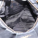 PRADA Chain Shoulder Shoulder Bag Leather Black Gold Auth 205977M-10
