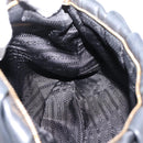 PRADA Chain Shoulder Shoulder Bag Leather Black Gold Auth 205977M-20