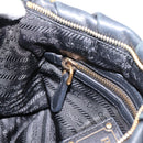 PRADA Chain Shoulder Shoulder Bag Leather Black Gold Auth 205977M-22