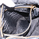 PRADA Chain Shoulder Shoulder Bag Leather Black Gold Auth 205977M-23
