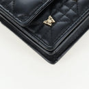 Christian Dior Cannage Miss Dior Chain Bag Lamb Skin 2way Black Auth 205981SAM-19