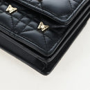 Christian Dior Cannage Miss Dior Chain Bag Lamb Skin 2way Black Auth 205981SAM-20