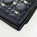 Christian Dior Cannage Miss Dior Chain Bag Lamb Skin 2way Black Auth 205981SAM-22