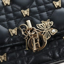 Christian Dior Cannage Miss Dior Chain Bag Lamb Skin 2way Black Auth 205981SAM-24