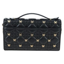 Christian Dior Cannage Miss Dior Chain Bag Lamb Skin 2way Black Auth 205981SAM-2