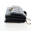 Christian Dior Cannage Miss Dior Chain Bag Lamb Skin 2way Black Auth 205981SAM-4
