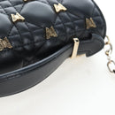 Christian Dior Cannage Miss Dior Chain Bag Lamb Skin 2way Black Auth 205981SAM-7