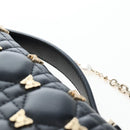 Christian Dior Cannage Miss Dior Chain Bag Lamb Skin 2way Black Auth 205981SAM-14