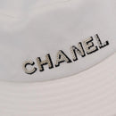 CHANEL Hat Canvas M White CC Auth 205982M-6