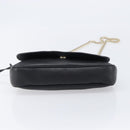 GUCCI Soho Chain Shoulder Bag Leather Black Gold 336752 Auth 205989M-11