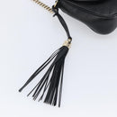 GUCCI Soho Chain Shoulder Bag Leather Black Gold 336752 Auth 205989M-16
