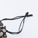 Miu Miu Hand Bag Leather Black Gold Silver Auth 205991V-14