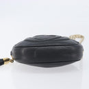GUCCI Soho Chain Shoulder Bag Leather Black Gold 353965 Auth 205993-5