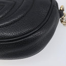 GUCCI Soho Chain Shoulder Bag Leather Black Gold 353965 Auth 205993-9