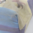 BURBERRY Hand Bag Canvas Blue Silver Auth 205994A-11