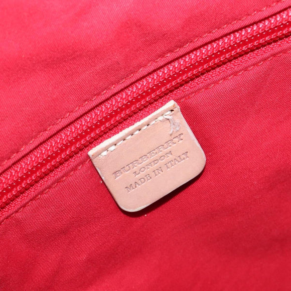 BURBERRY Hand Bag Canvas Blue Silver Auth 205994A