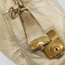 Miu Miu Hand Bag Leather Gold Auth 205996-22