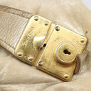 Miu Miu Hand Bag Leather Gold Auth 205996-23