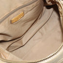 Miu Miu Hand Bag Leather Gold Auth 205996-11