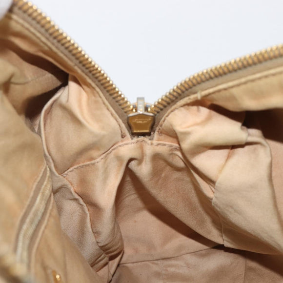 Miu Miu Hand Bag Leather Gold Auth 205996