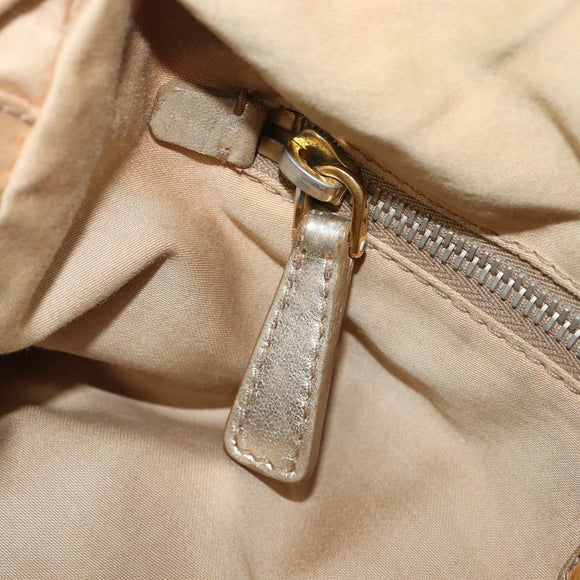 Miu Miu Hand Bag Leather Gold Auth 205996