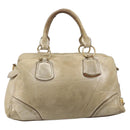 Miu Miu Hand Bag Leather Gold Auth 205996-2