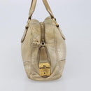 Miu Miu Hand Bag Leather Gold Auth 205996-3