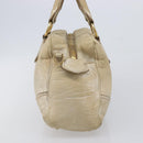 Miu Miu Hand Bag Leather Gold Auth 205996-4