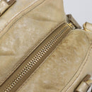 Miu Miu Hand Bag Leather Gold Auth 205996-7