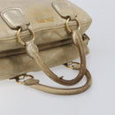 Miu Miu Hand Bag Leather Gold Auth 205996-8