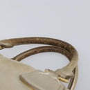 Miu Miu Hand Bag Leather Gold Auth 205996-14