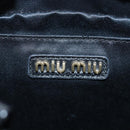 Miu Miu Matelasse Shoulder Bag Leather 2way Black Gold Auth 205997M-10