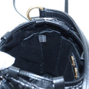 Miu Miu Matelasse Shoulder Bag Leather 2way Black Gold Auth 205997M-22